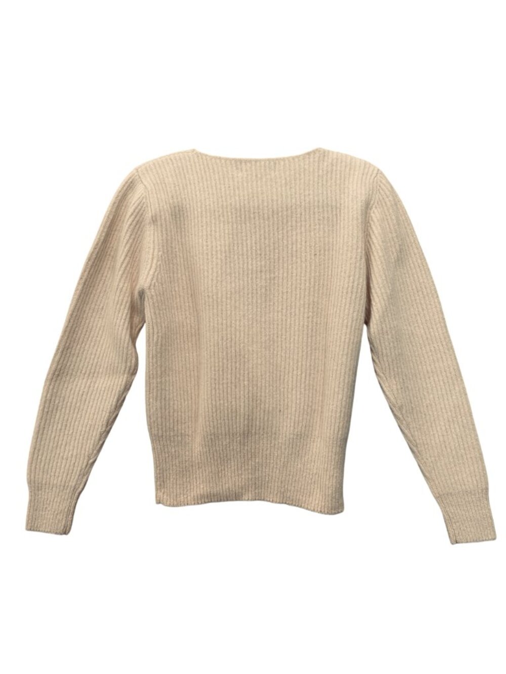 Vintage 90s Cropped Shawl Collar Silk Angora Sweater Size M Wrap Front Hong Kong - Picture 5 of 6